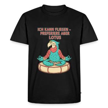 I can fly, but prefer lotus - Men's Premium Organic T-Shirt - black - Front - Nico (187cm)