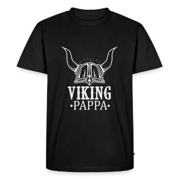 viking pappa humour papa viking scandinavie - T-shirt Premium bio Homme - noir - Devant - Nico (187cm)