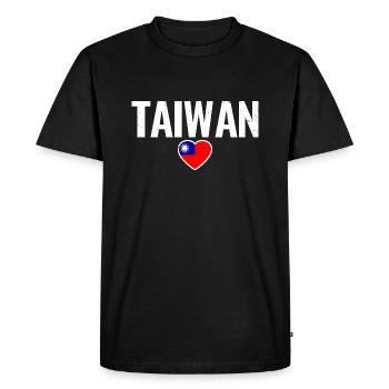 Taiwan Taiwanese Drapeau Taïwanais Taïwanais - T-shirt Premium bio Homme - noir - Devant - Nico (187cm)