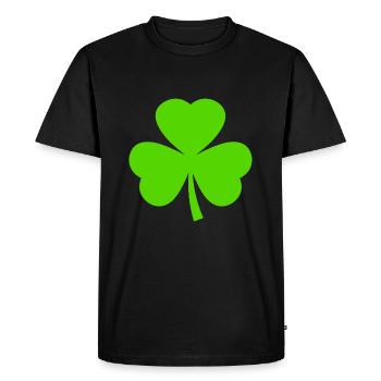 Trèfle de la Saint-Patrick - T-shirt Premium bio Homme - noir - Devant - Nico (187cm)