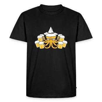 boire de la bière boire la fête de la soif célébrer - T-shirt Premium bio Homme - noir - Devant - Nico (187cm)