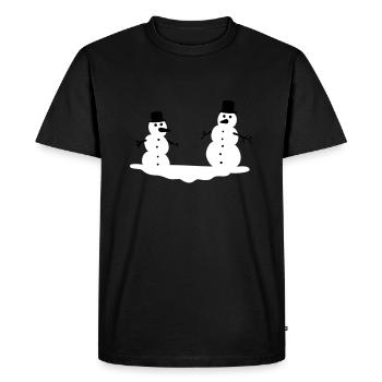 homme de hommes pour le bonhomme de neige neige - T-shirt Premium bio Homme - noir - Devant - Nico (187cm)