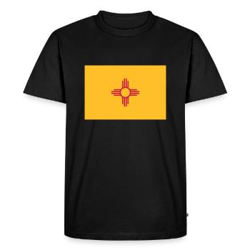 Flag New Mexico - T-shirt Premium bio Homme - noir - Devant - Nico (187cm)