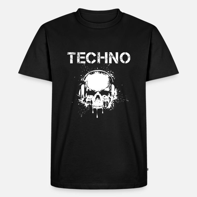 Hardstyle Techno - Männer Premium Bio T-Shirt - Schwarz