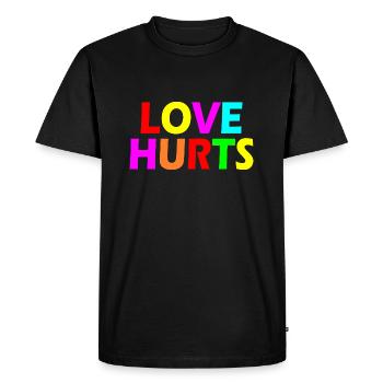 Love hurts - T-shirt Premium bio Homme - noir - Devant - Nico (187cm)