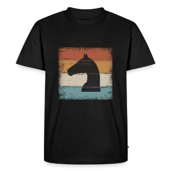 Horse Equitation Horseback Riding Horse Head Gift - Men's Premium Organic T-Shirt - black - Front - Nico (187cm)