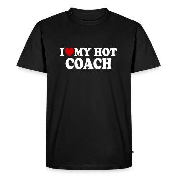 I love my hot coach - T-shirt Premium bio Homme - noir - Devant - Nico (187cm)