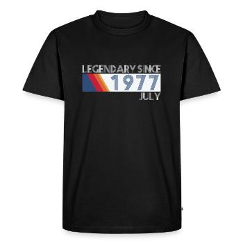 Retro SiFi Legendary depuis juillet 1977 - Anniversaire - T-shirt Premium bio Homme - noir - Devant - Nico (187cm)