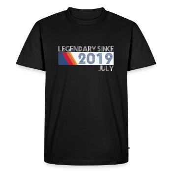 Retro SiFi Legendary depuis juillet 2019 - Anniversaire - T-shirt Premium bio Homme - noir - Devant - Nico (187cm)