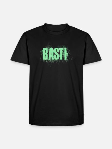 Basti - Männer Premium Bio T-Shirt - Schwarz