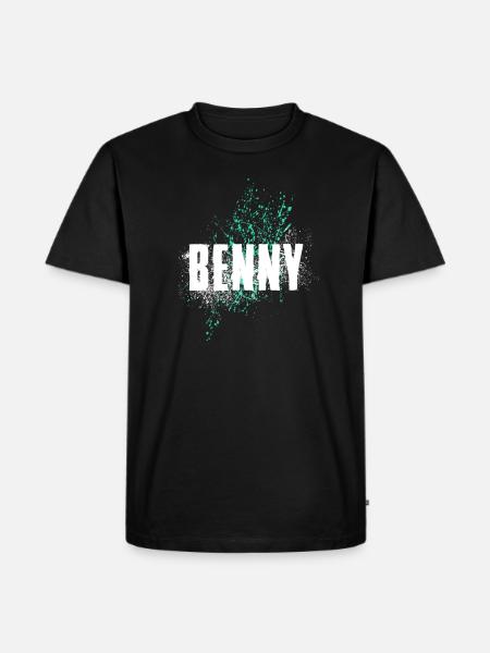 Benny - Männer Premium Bio T-Shirt - Schwarz