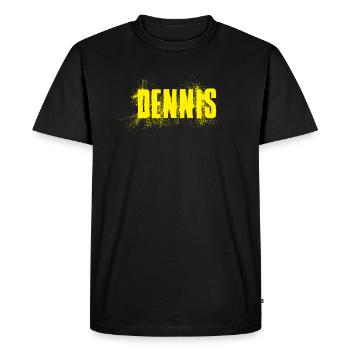 Dennis - T-shirt Premium bio Homme - noir - Devant - Nico (187cm)