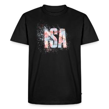 Isa - Men's Premium Organic T-Shirt - black - Front - Nico (187cm)