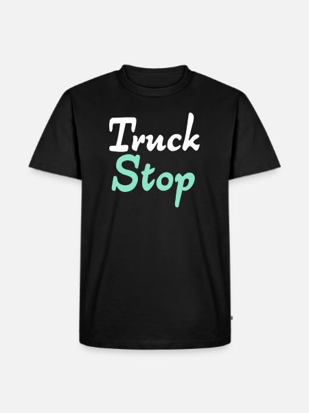 Truck Stop - Männer Premium Bio T-Shirt - Schwarz