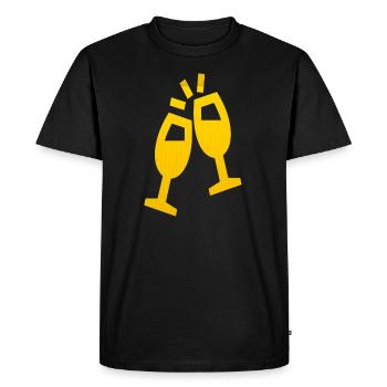 Cheers ! - T-shirt Premium bio Homme - noir - Devant - Nico (187cm)