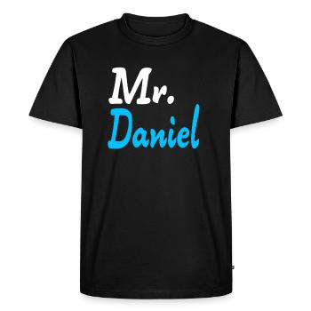 Mr. Daniel - Männer Premium Bio T-Shirt - Schwarz - Vorne - Nico (187cm)