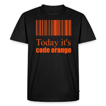 Code orange - T-shirt Premium bio Homme - noir - Devant - Nico (187cm)