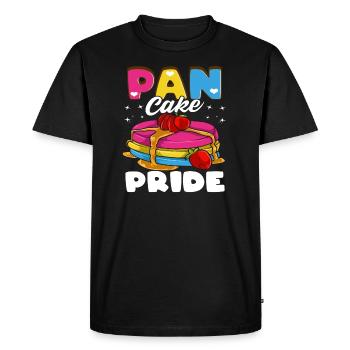 Pansexuel Pan Cake Pun Parodie pansexuelle - T-shirt Premium bio Homme - noir - Devant - Nico (187cm)