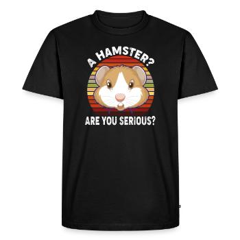 Un hamster Êtes-vous sérieux? Drôle d’amant cochon d’Inde - T-shirt Premium bio Homme - noir - Devant - Nico (187cm)