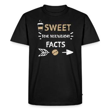 Valeur nutritive du thé sucré - Café - T-shirt Premium bio Homme - noir - Devant - Nico (187cm)