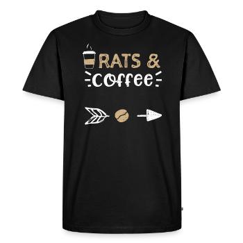 Rats & Coffee - Coffee - Men's Premium Organic T-Shirt - black - Front - Nico (187cm)