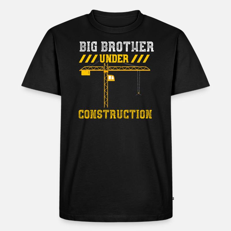 Big Brother Under Construction - Männer Premium Bio T-Shirt - Schwarz