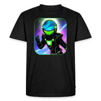 Astronaute de l’espace - T-shirt Premium bio Homme - noir - Devant - Nico (187cm)