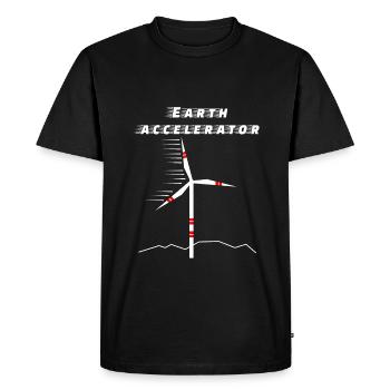 Accélérateur de terre d’éolienne Environnement Futur Solaire - T-shirt Premium bio Homme - noir - Devant - Nico (187cm)