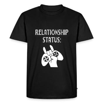 Game Player Relationship Controller Online Graphics - Men's Premium Organic T-Shirt - black - Front - Nico (187cm)