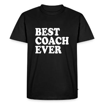 Best coach ever - Men's Premium Organic T-Shirt - black - Front - Nico (187cm)