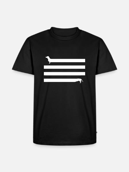 Funny Dachshund Motif Dachshund Sausage Dog - Men's Premium Organic T-Shirt - black