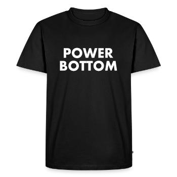 Power bottom - T-shirt Premium bio Homme - noir - Devant - Nico (187cm)