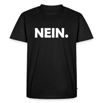 Nein - Männer Premium Bio T-Shirt - Schwarz - Vorne - Nico (187cm)