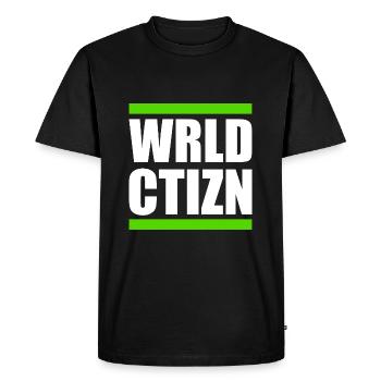 world citizen - Wrld ctizn - T-shirt Premium bio Homme - noir - Devant - Nico (187cm)