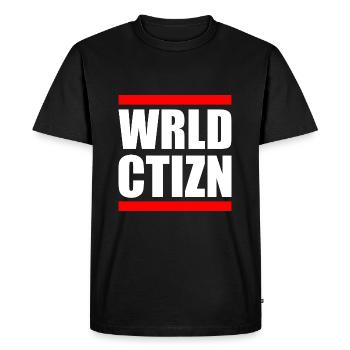 Wrld ctizn - world citizen - T-shirt Premium bio Homme - noir - Devant - Nico (187cm)