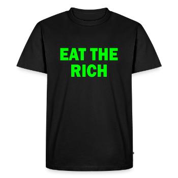 Eat the rich - T-shirt Premium bio Homme - noir - Devant - Nico (187cm)