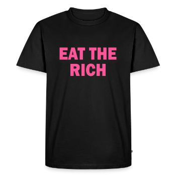 Eat the rich - T-shirt Premium bio Homme - noir - Devant - Nico (187cm)