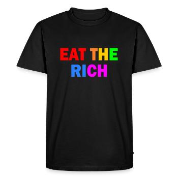 Eat the rich - T-shirt Premium bio Homme - noir - Devant - Nico (187cm)