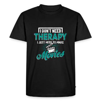 Cinéaste cinématographique - T-shirt Premium bio Homme - noir - Devant - Nico (187cm)