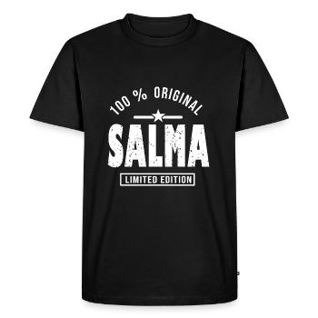 Salma shirt personnalisé prénom arabe Salma - T-shirt Premium bio Homme - noir - Devant - Nico (187cm)