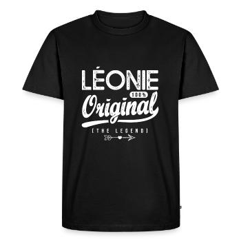 Léonie original personnalisé prénom léonie leonie - T-shirt Premium bio Homme - noir - Devant - Nico (187cm)
