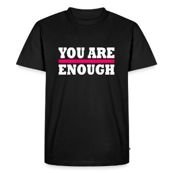You are enough - Men's Premium Organic T-Shirt - black - Front - Nico (187cm)