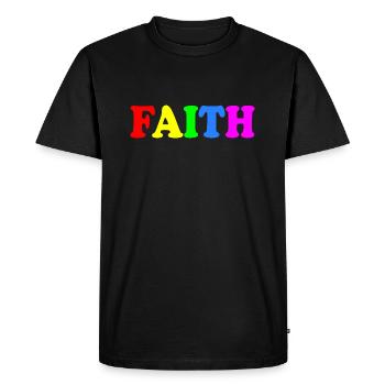 Faith - T-shirt Premium bio Homme - noir - Devant - Nico (187cm)