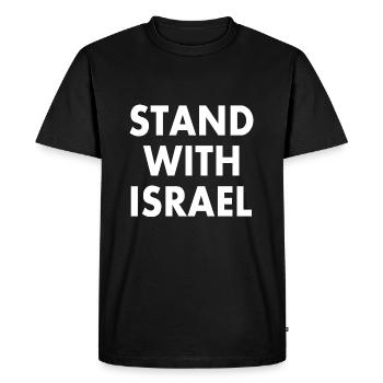Stand with israel - T-shirt Premium bio Homme - noir - Devant - Nico (187cm)