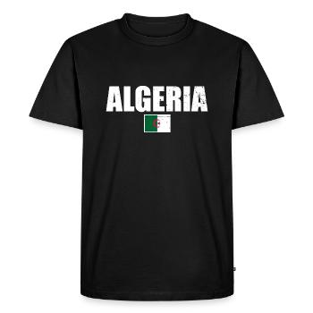 Algeria Algeria Algerian flag - Men's Premium Organic T-Shirt - black - Front - Nico (187cm)