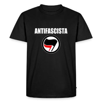 antifascista - T-shirt Premium bio Homme - noir - Devant - Nico (187cm)
