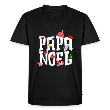 PAPA NOEL - T-shirt Premium bio Homme - noir - Devant - Nico (187cm)
