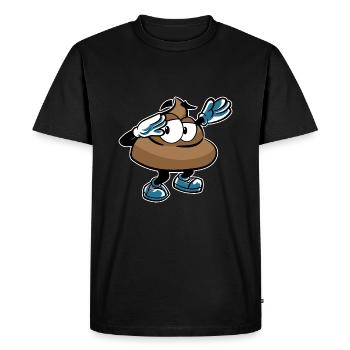 DABBING POOP KACKE DAB - T-shirt Premium bio Homme - noir - Devant - Nico (187cm)