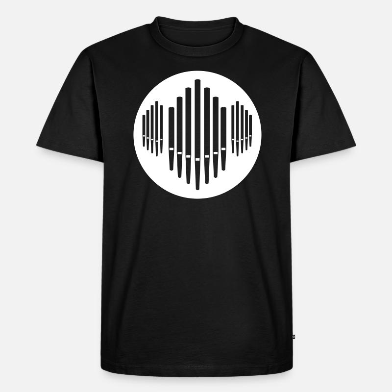 Orgel - Männer Premium Bio T-Shirt - Schwarz