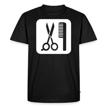hair stylist - Men's Premium Organic T-Shirt - black - Front - Nico (187cm)